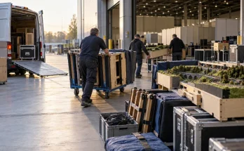 Optimizing Railway Exhibition Layout Transport and Setup Logistics